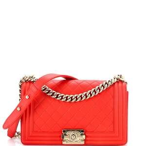 Chanel Boy Flap Bag Quilted Caviar Old #220133C43B